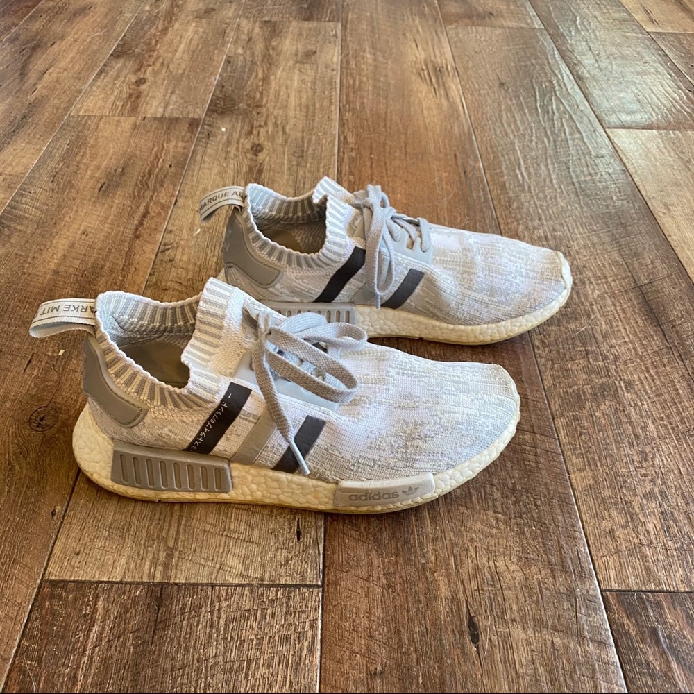 Adidas NMD R1 glitch camo grey women’s size 8